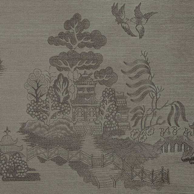BRUNSCHWIG & FILS P8020108.821.0 LA PAGODE IRON Wallpaper - Eade's Wallpaper