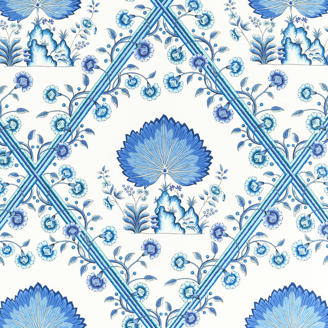 BRUNSCHWIG & FILS P8020112.5.0 LOIRE BLUE Wallpaper - Eade's Wallpaper