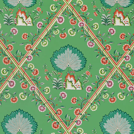 BRUNSCHWIG & FILS P8020112.53.0 LOIRE EMERALD Wallpaper - Eade's Wallpaper