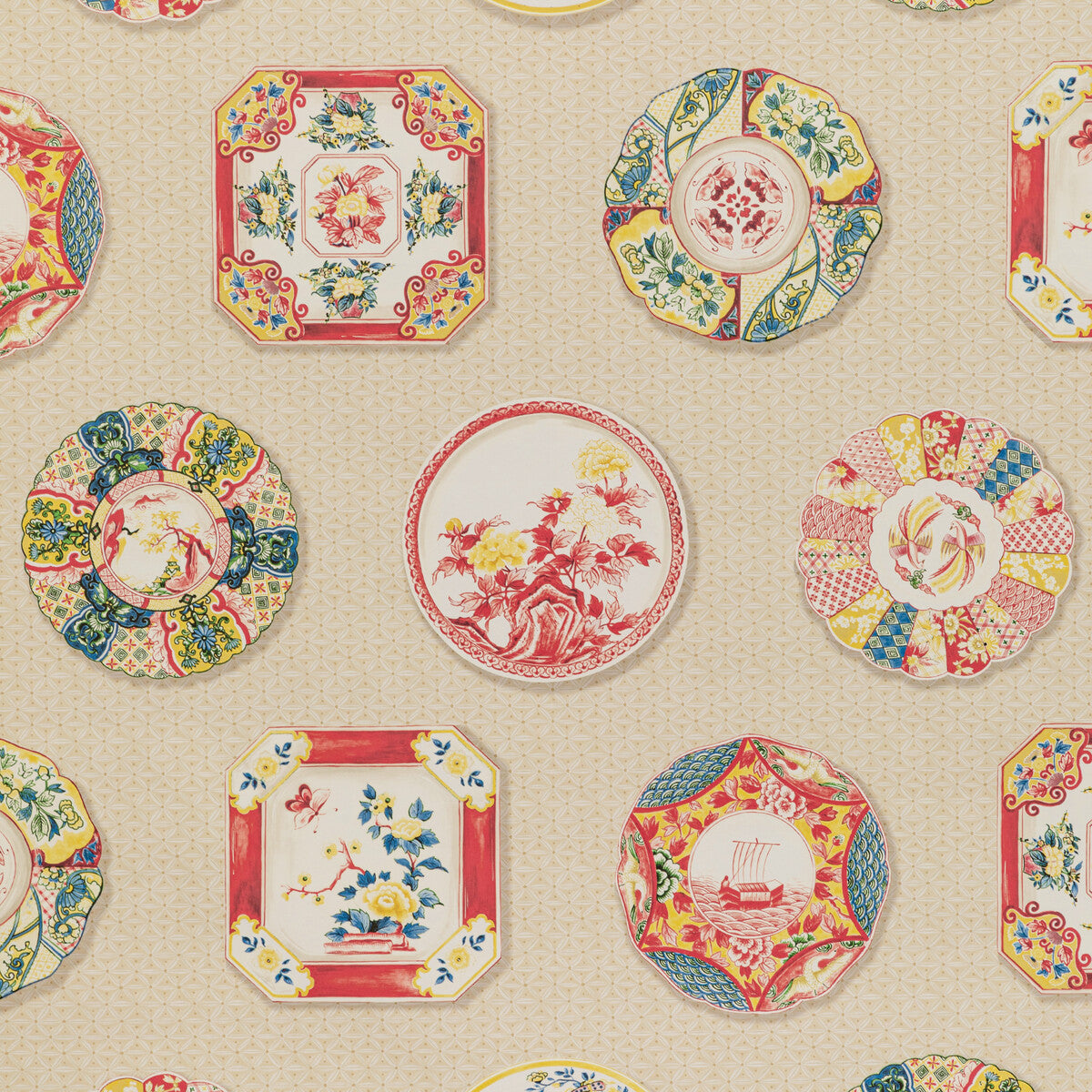 BRUNSCHWIG & FILS P8020115.194.0 BONCHAMP RED Wallpaper - Eade's Wallpaper