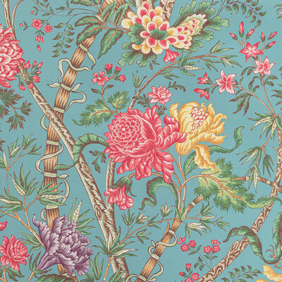 BRUNSCHWIG & FILS P8022100.1319.0 LUBERON AQUA/MULTI Wallpaper - Eade's Wallpaper