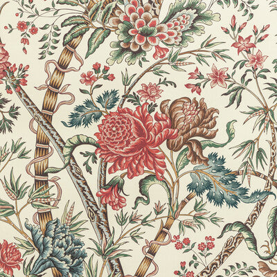 BRUNSCHWIG & FILS P8022100.1913.0 LUBERON RED/TEAL Wallpaper - Eade's Wallpaper
