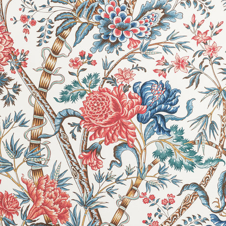 BRUNSCHWIG & FILS P8022100.195.0 LUBERON RED/BLUE Wallpaper - Eade's Wallpaper