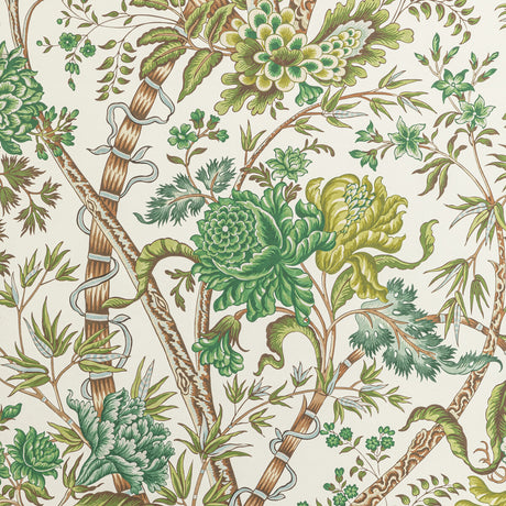 BRUNSCHWIG & FILS P8022100.333.0 LUBERON GREEN/LEAF Wallpaper - Eade's Wallpaper