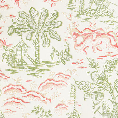BRUNSCHWIG & FILS P8022101.317.0 VALENSOLE LEAF/ROSE Wallpaper - Eade's Wallpaper