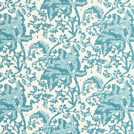 BRUNSCHWIG & FILS P8022102.1313.0 WEYMOUTH AQUA Wallpaper - Eade's Wallpaper
