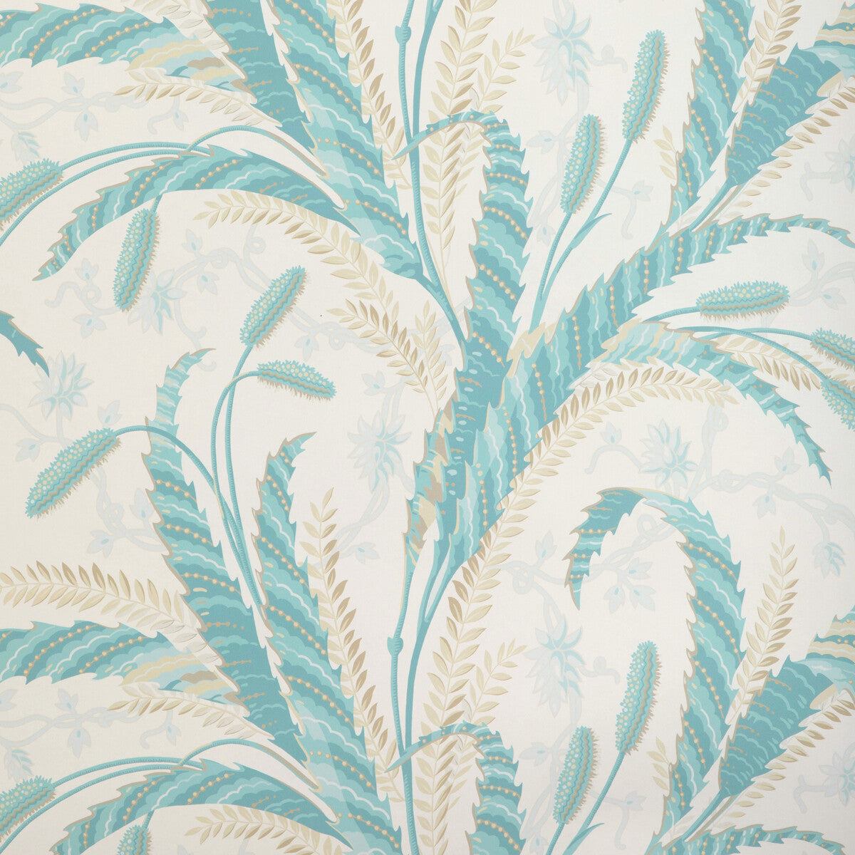 BRUNSCHWIG & FILS P8023101.13.0 VERNAY AQUA Wallpaper - Eade's Wallpaper