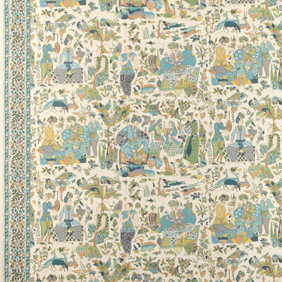 BRUNSCHWIG & FILS P8024100.153.0 SHALIMAR AQUA/LEAF Wallpaper - Eade's Wallpaper