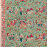 BRUNSCHWIG & FILS P8024100.319.0 SHALIMAR JADE/ROSE Wallpaper - Eade's Wallpaper