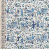 BRUNSCHWIG & FILS P8024100.516.0 SHALIMAR BLUE/SAND Wallpaper - Eade's Wallpaper