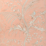 BRUNSCHWIG & FILS P8024101.1216.0 BIRD AND THISTLE II PEACH Wallpaper - Eade's Wallpaper