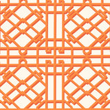 BRUNSCHWIG & FILS P8024109.12.0 PAVILION TRELLIS ORANGE Wallpaper - Eade's Wallpaper