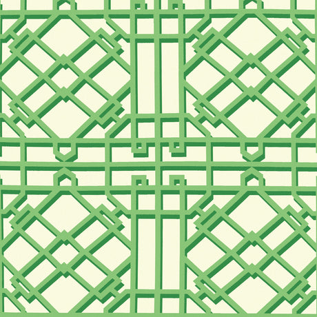 BRUNSCHWIG & FILS P8024109.33.0 PAVILION TRELLIS LEAF Wallpaper - Eade's Wallpaper