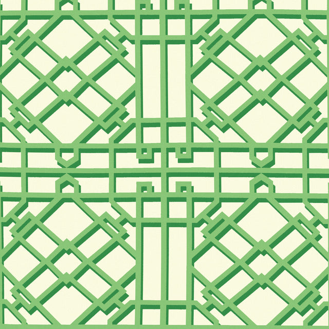 BRUNSCHWIG & FILS P8024109.33.0 PAVILION TRELLIS LEAF Wallpaper - Eade's Wallpaper