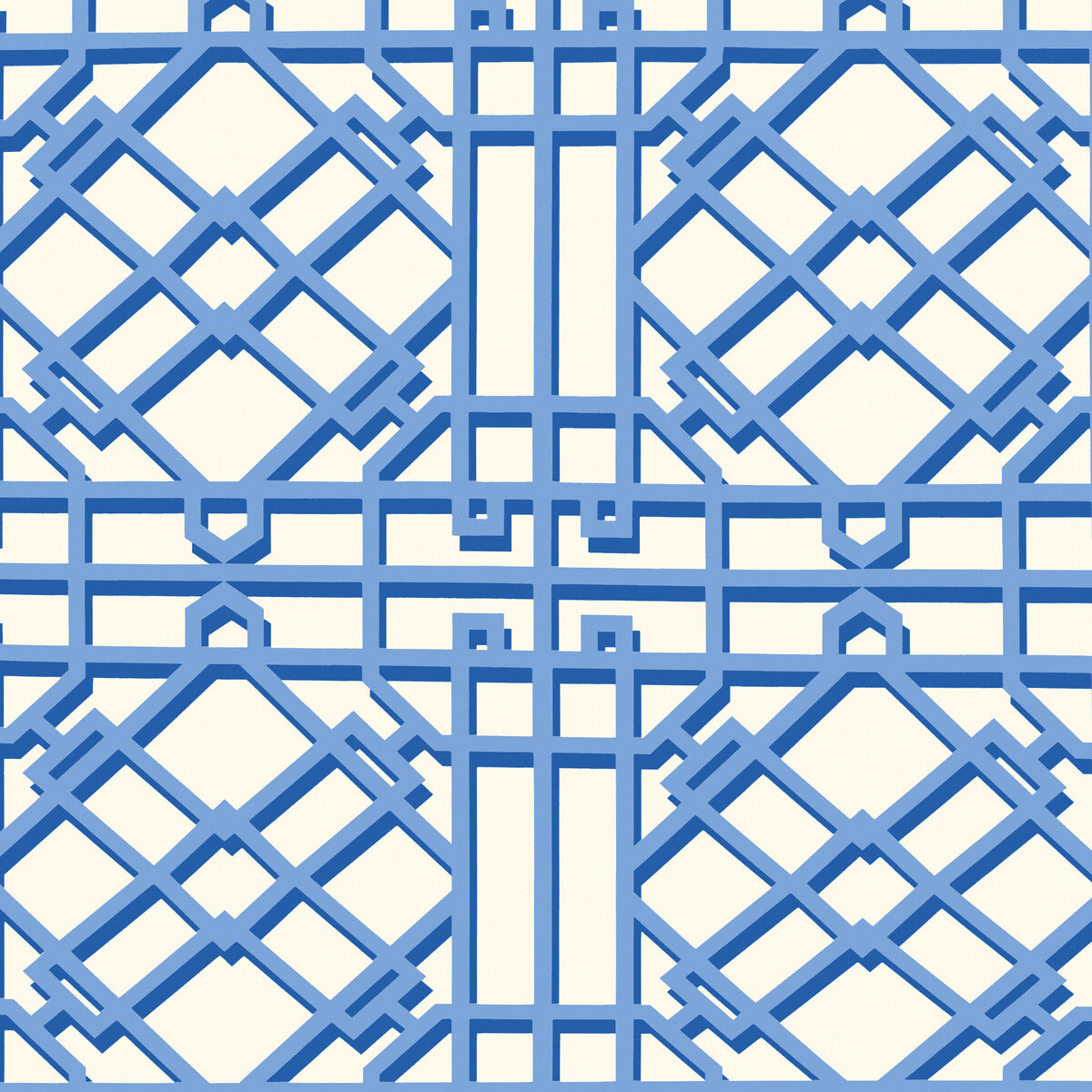 BRUNSCHWIG & FILS P8024109.5.0 PAVILION TRELLIS DELFT Wallpaper - Eade's Wallpaper