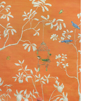 BRUNSCHWIG & FILS JARDIN YILI MURAL P8026104.12.0 in ORANGE 