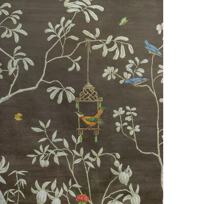 BRUNSCHWIG & FILS JARDIN YILI MURAL P8026104.66.0 in CHOCOLA