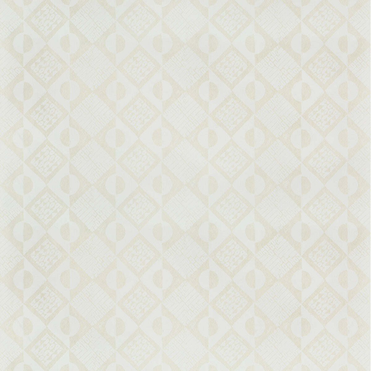 LEE JOFA PBFC-3519.1.0 CIRCLES AND SQUARES WP OFF WHITE Wallpaper - Eade's Wallpaper