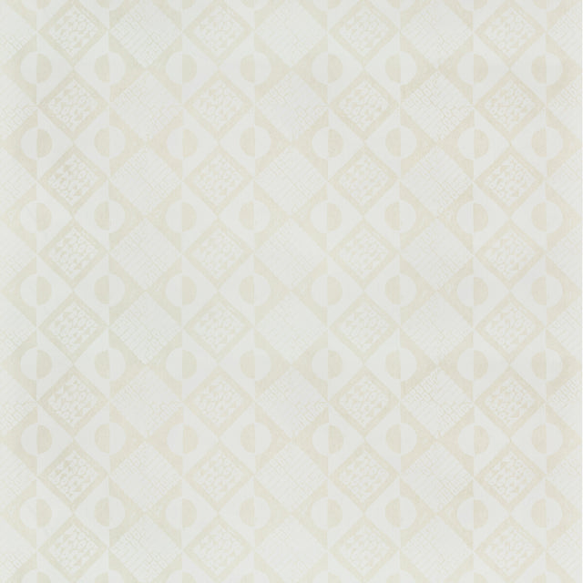 LEE JOFA PBFC-3519.1.0 CIRCLES AND SQUARES WP OFF WHITE Wallpaper - Eade's Wallpaper