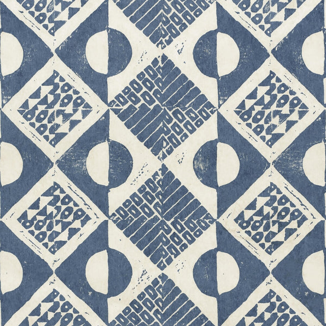 LEE JOFA PBFC-3519.5.0 CIRCLES AND SQUARES WP AZURE Wallpaper - Eade's Wallpaper