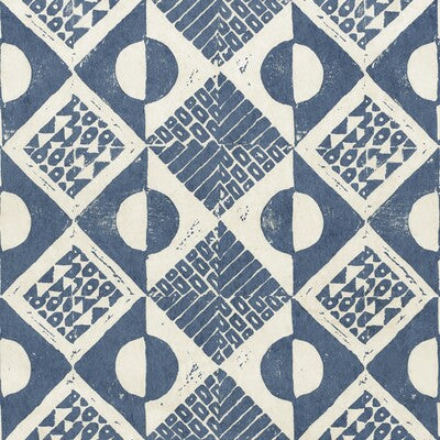 LEE JOFA PBFC-3519.5.0 CIRCLES AND SQUARES WP AZURE Wallpaper - Eade's Wallpaper