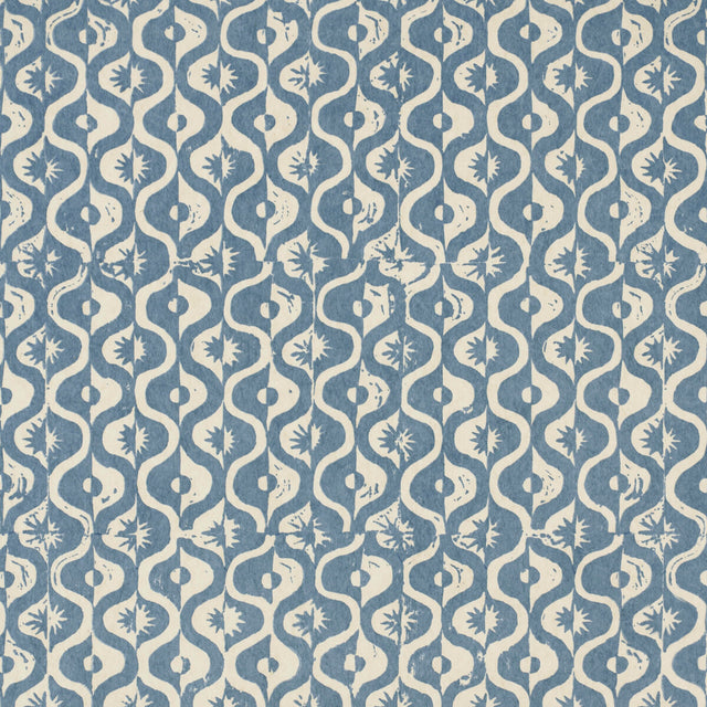 LEE JOFA PBFC-3523.5.0 SMALL MEDALLION WP AZURE Wallpaper - Eade's Wallpaper