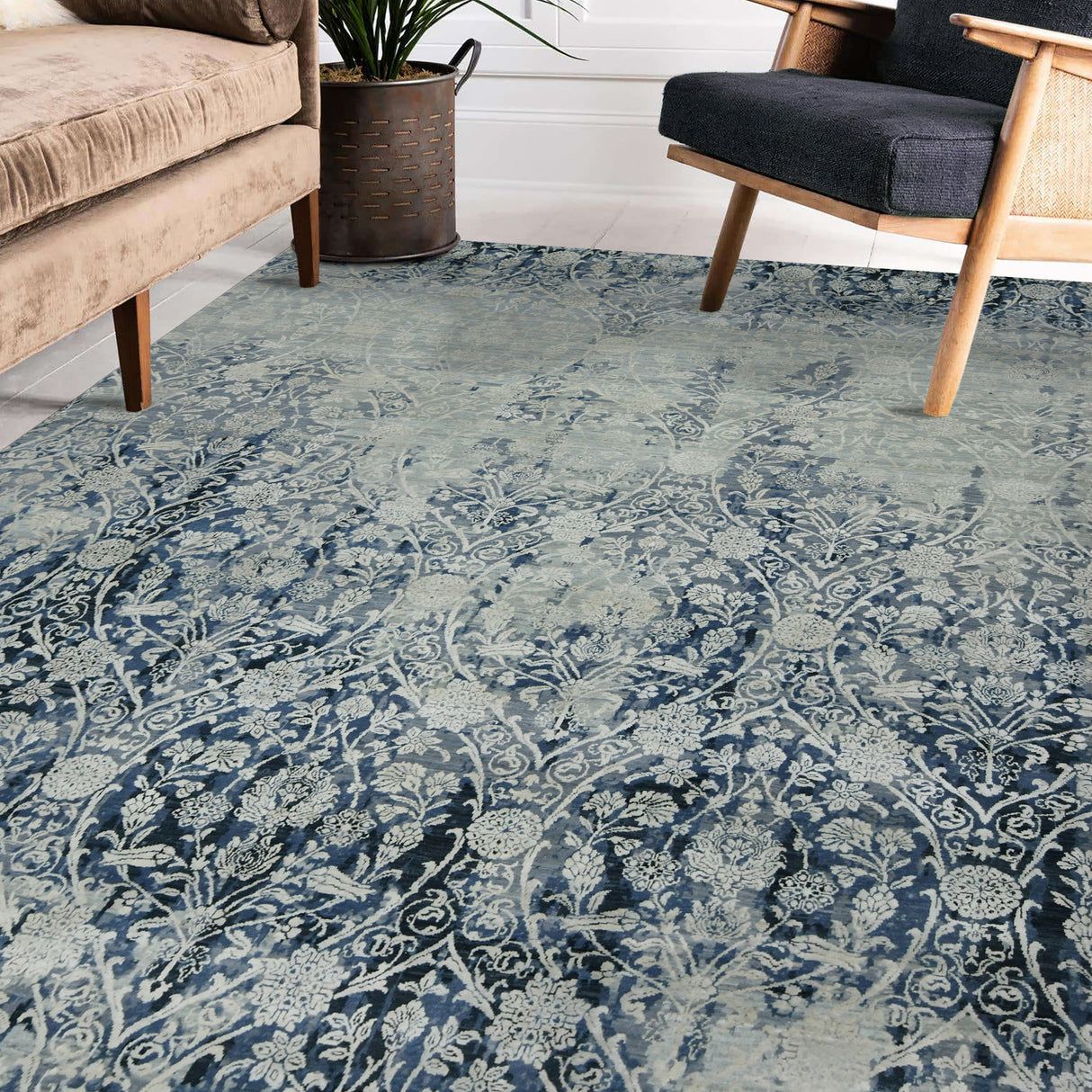 Amer Rugs PEA70203 Pearl Water Blue Area Rug