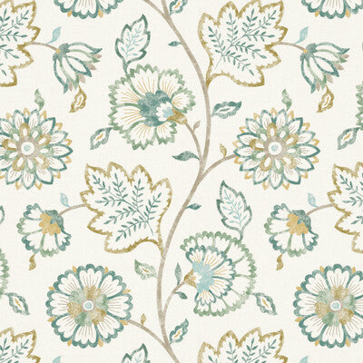 PURE EDIT KALAMKARI PEF100024.35.0 in JADE Wallpaper - THE P