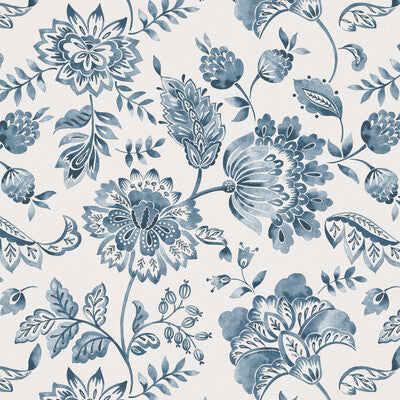 PURE EDIT KAMILA PEF100025.50.0 in INDIGO Wallpaper - THE PU
