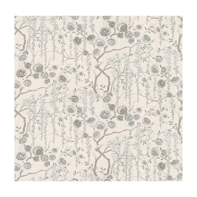 KRAVET BASICS PEONYTREE.11.0 PEONYTREE SILVER Fabric - Eade's Wallpaper