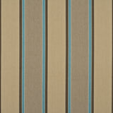BAKER LIFESTYLE PF50275.3.0 CASSON STRIPE AQUA/BEIGE Fabric - Eade's Wallpaper