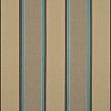 BAKER LIFESTYLE PF50275.3.0 CASSON STRIPE AQUA/BEIGE Fabric - Eade's Wallpaper