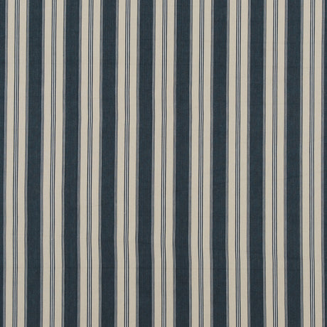 BAKER LIFESTYLE PF50430.2.0 TANGO TICKING INDIGO Fabric - Eade's Wallpaper