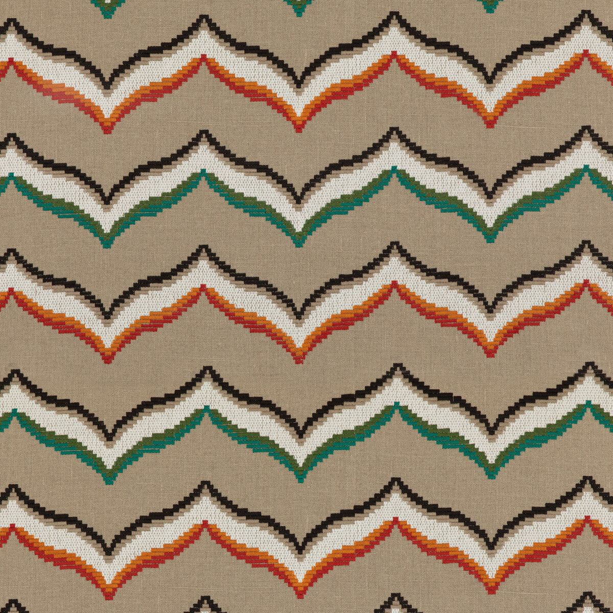 BAKER LIFESTYLE PF50465.1.0 SOMBRERO EMERALD/SPICE Fabric - Eade's Wallpaper