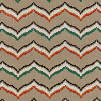 BAKER LIFESTYLE PF50465.1.0 SOMBRERO EMERALD/SPICE Fabric - Eade's Wallpaper