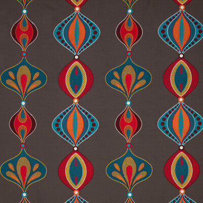 BAKER LIFESTYLE PF50471.1.0 VIVA TEAL/SPICE Fabric - Eade's Wallpaper