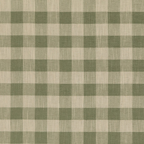 BAKER LIFESTYLE PF50490.735.0 BLOCK CHECK GREEN Fabric - Eade's Wallpaper