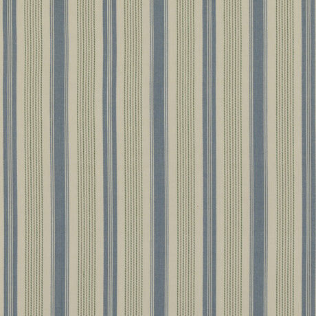BAKER LIFESTYLE PF50507.1.0 PURBECK STRIPE BLUE/GREEN Fabric - Eade's Wallpaper