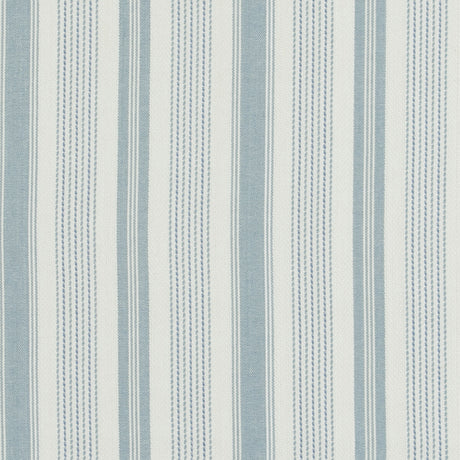 BAKER LIFESTYLE PF50507.2.0 PURBECK STRIPE AQUA Fabric - Eade's Wallpaper