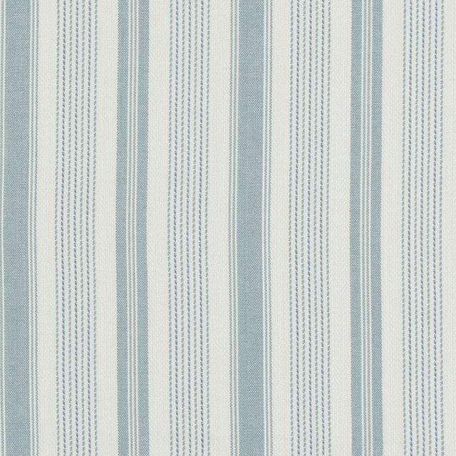 BAKER LIFESTYLE PF50507.2.0 PURBECK STRIPE AQUA Fabric - Eade's Wallpaper