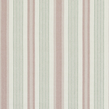 BAKER LIFESTYLE PF50507.3.0 PURBECK STRIPE PINK/GREEN Fabric - Eade's Wallpaper