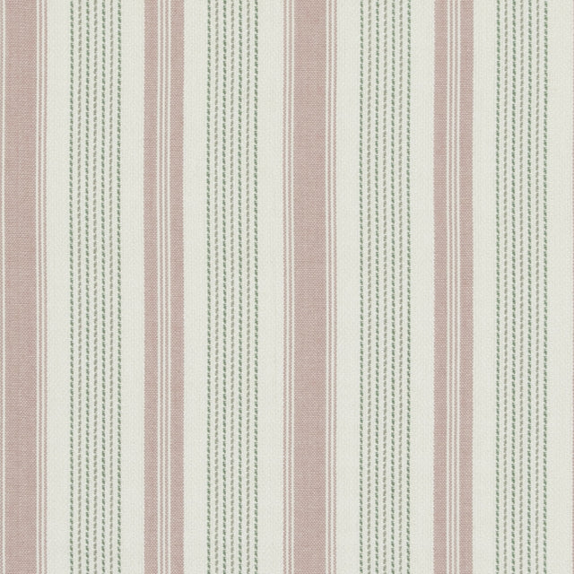 BAKER LIFESTYLE PF50507.3.0 PURBECK STRIPE PINK/GREEN Fabric - Eade's Wallpaper