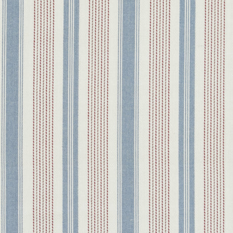 BAKER LIFESTYLE PF50507.4.0 PURBECK STRIPE RED/BLUE Fabric - Eade's Wallpaper