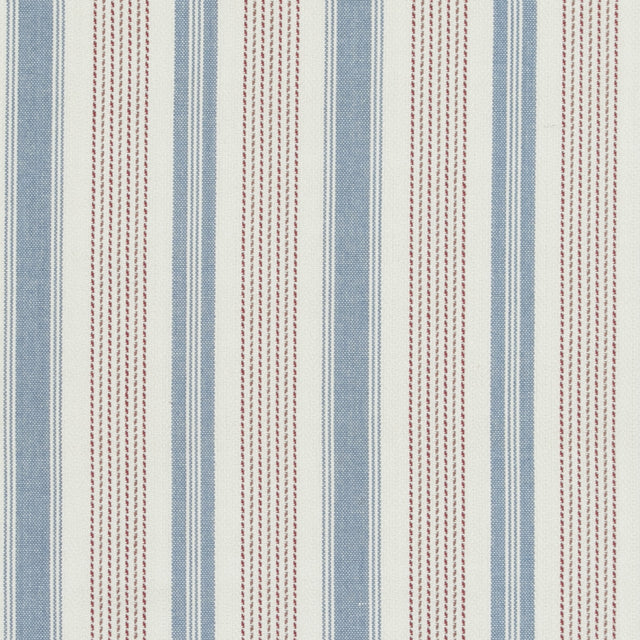 BAKER LIFESTYLE PF50507.4.0 PURBECK STRIPE RED/BLUE Fabric - Eade's Wallpaper