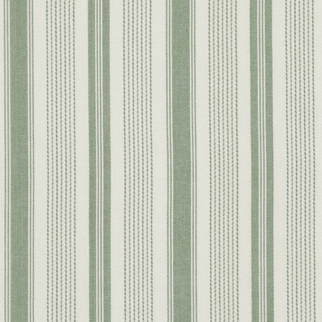 BAKER LIFESTYLE PF50507.5.0 PURBECK STRIPE GREEN Fabric - Eade's Wallpaper