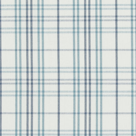 BAKER LIFESTYLE PF50508.2.0 PURBECK CHECK AQUA Fabric - Eade's Wallpaper