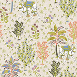 PrintFresh PFS4807 Linen Camel's Courtyard Peel and Stick Wa