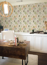 PrintFresh PFS4807 Linen Camel's Courtyard Peel and Stick Wa