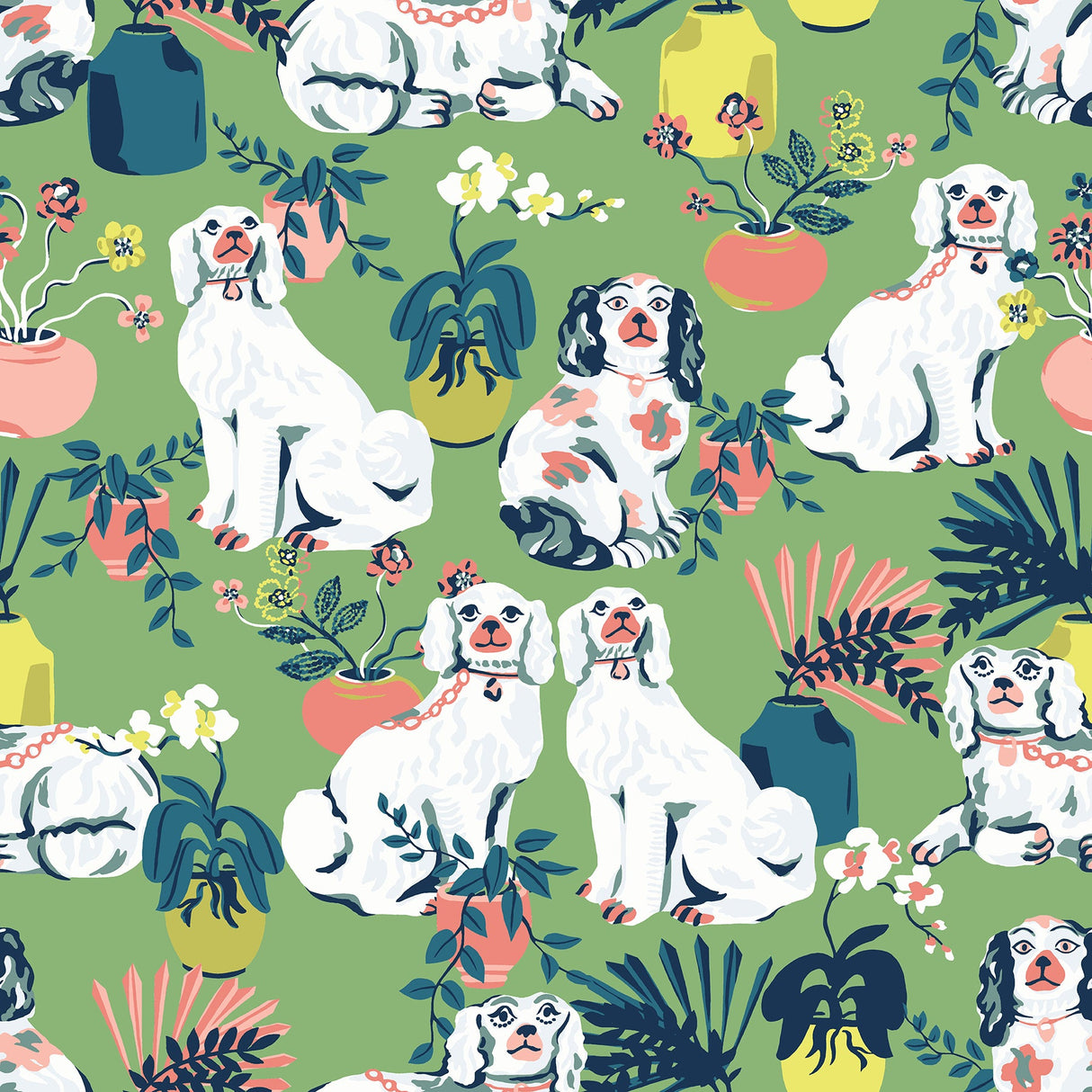 PrintFresh PFS4811 Jade Good Dog Peel & Stick Wallpaper