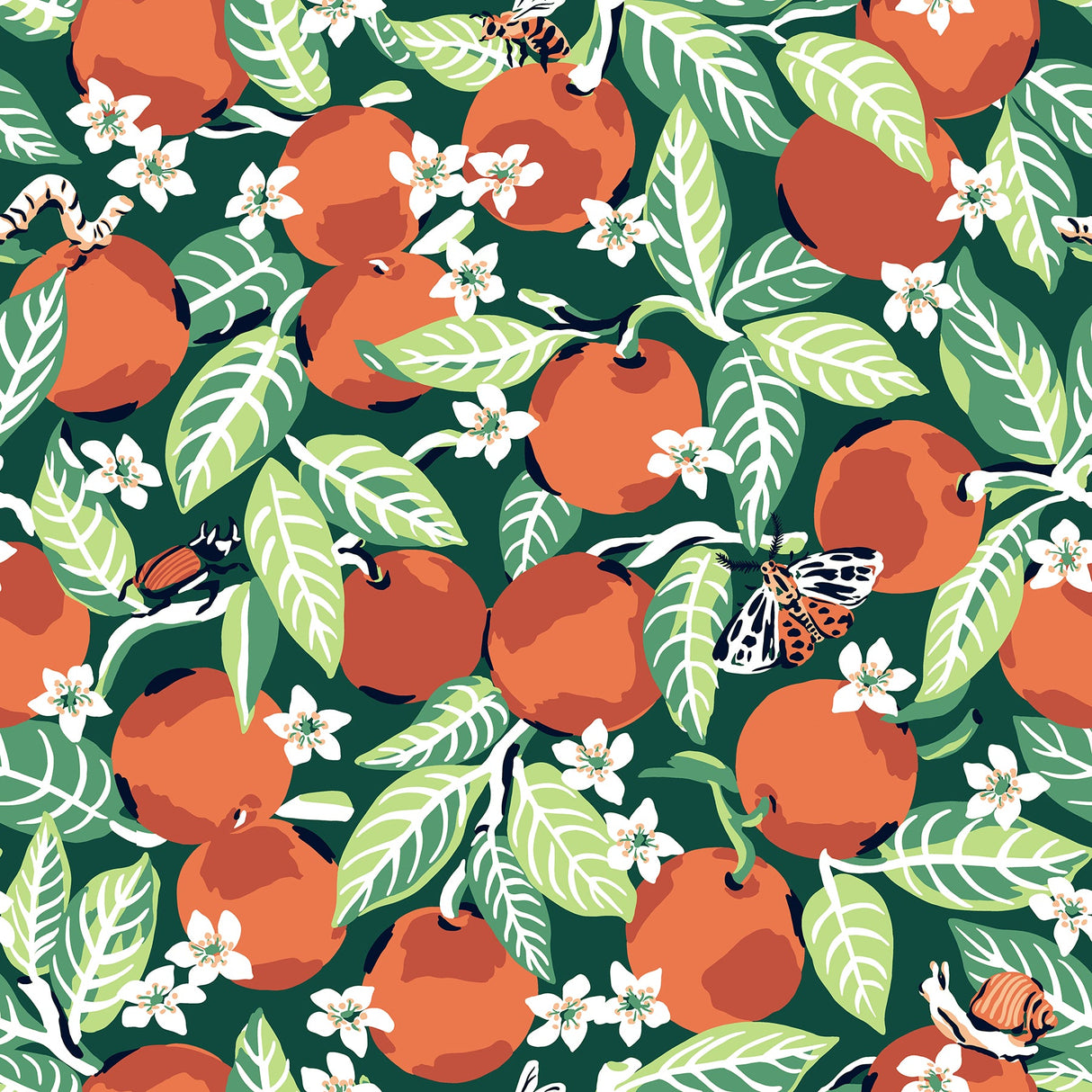 PrintFresh PFS4816 Juniper Orange Grove Peel & Stick Wallpaper